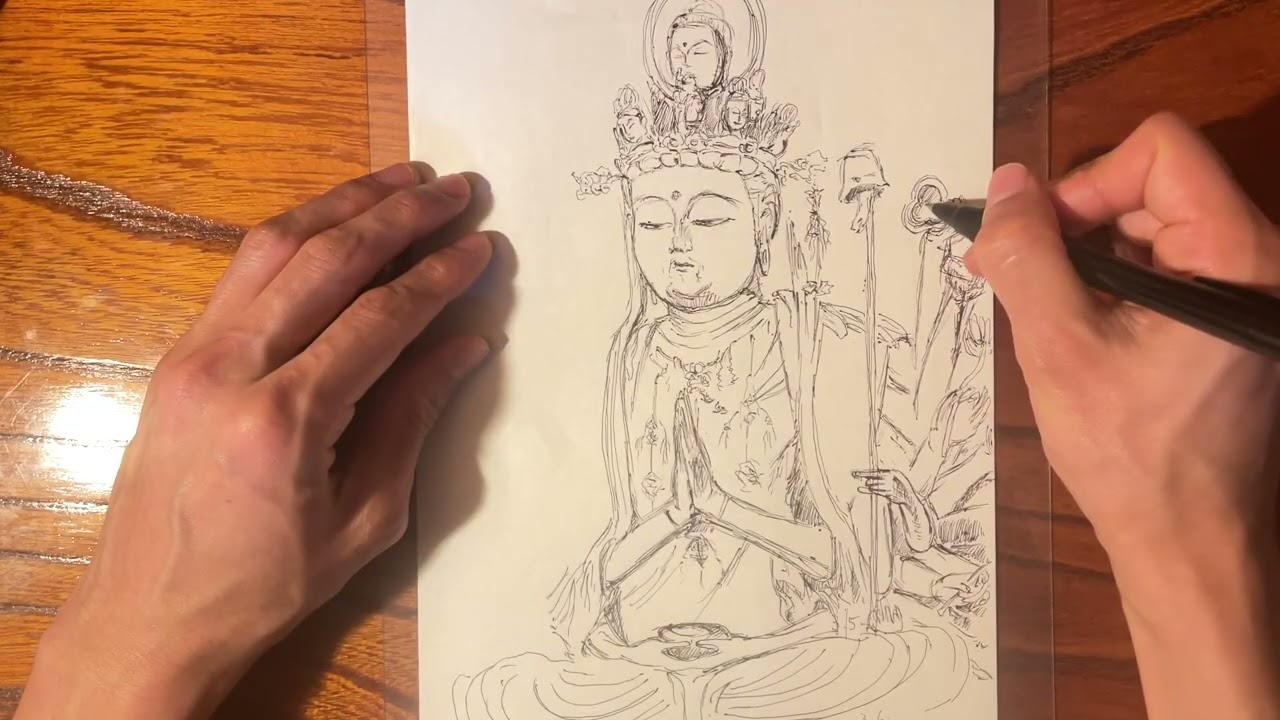 千手観音坐像２３