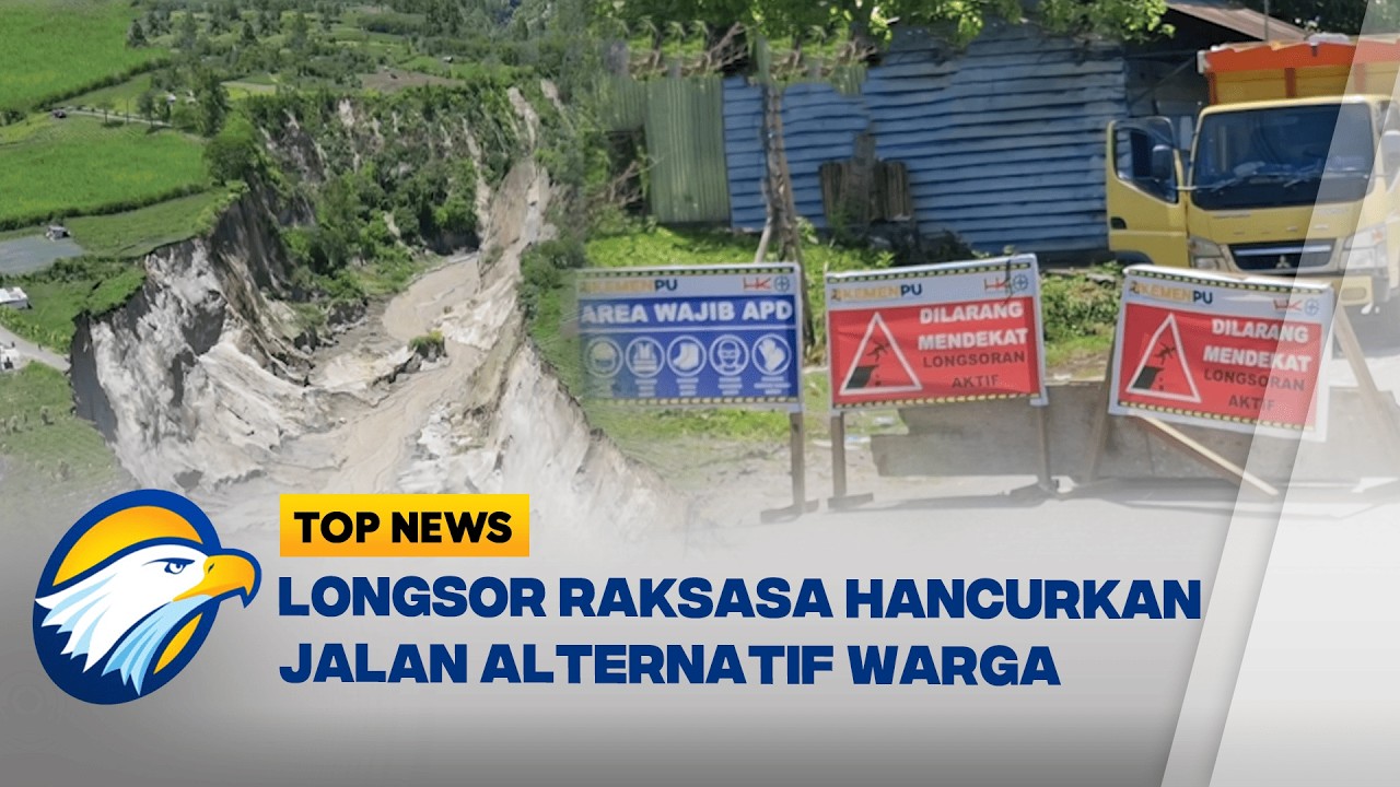 Lubang Raksasa Kian Meluas, Jalan Alternatif Warga Hancur - [Top News]