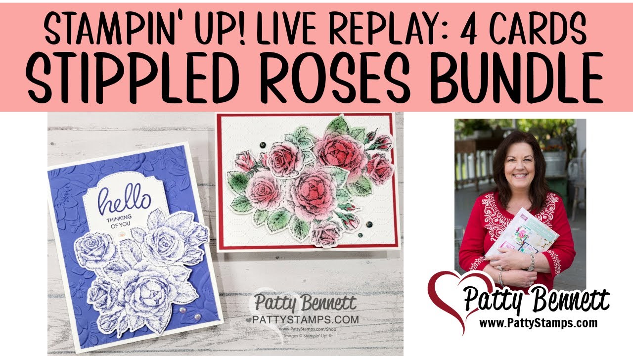 Card Making Tips for Stampin UP! Stippled Roses bundle with Blending Brushes