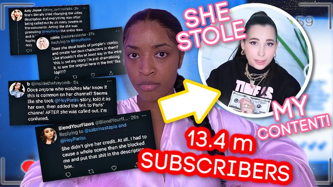 YOUTUBER MARIALE STOLE MY ENTIRE STORYTIME WORD FOR WORD !!