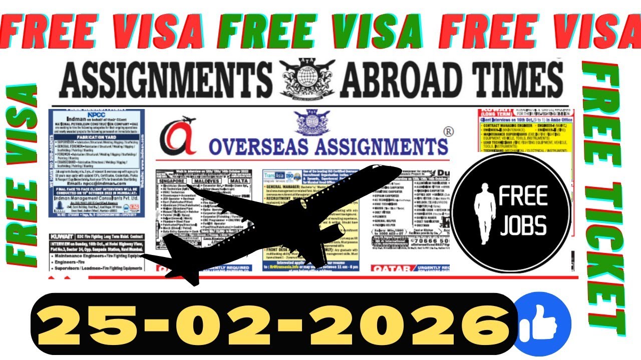 Assignment Abroad Times Epaper Mumbai Wednesday Gulf Jobs Newspaper | Job Portal Abroad