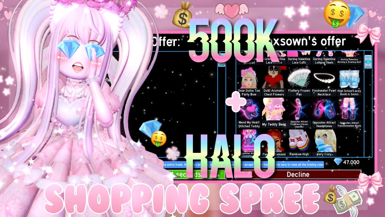 500K + HALO MEGA SHOPPING SPREE!!! (Roblox Royale High)