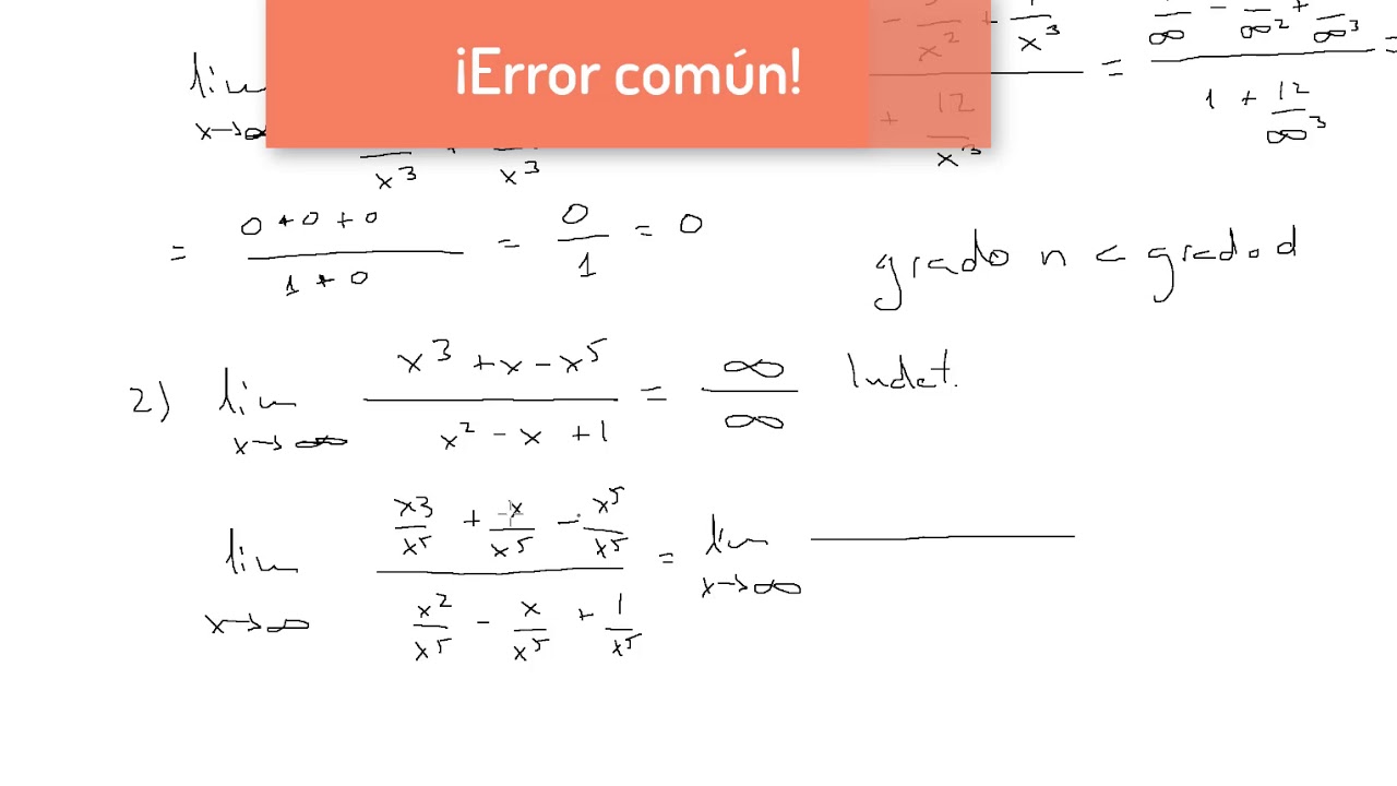Indeterminaciones infinito/infinito
