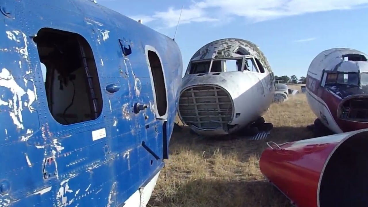 Derelict aircraft museum at Kamarooka Vic.