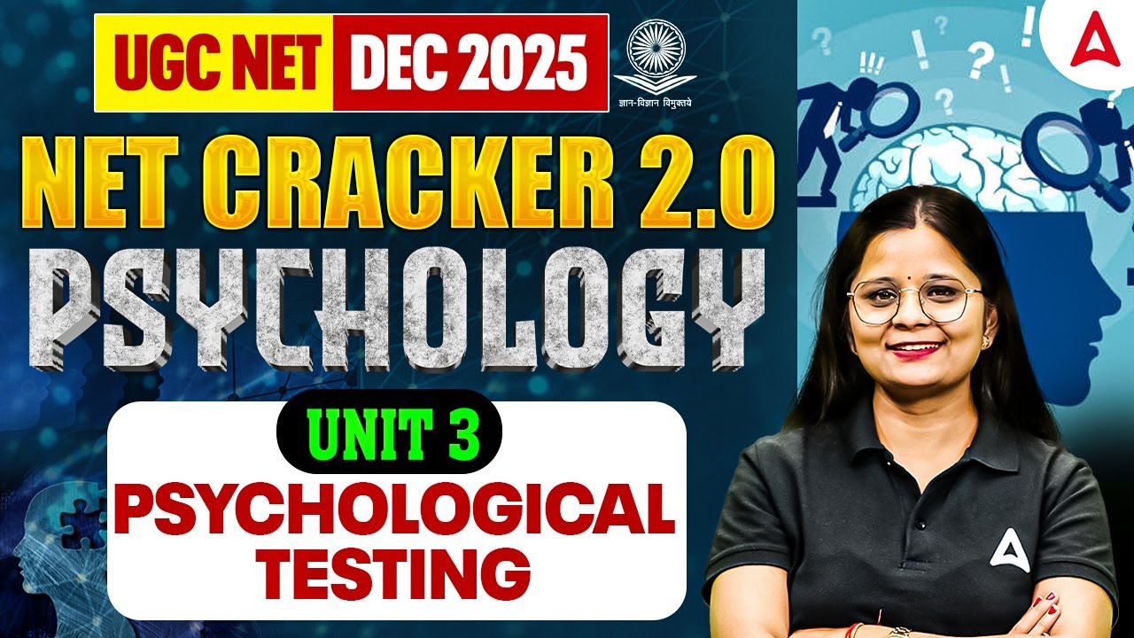 UGC NET Psychology | UGC NET Psychology Unit 3 Psychological Testing By Anjali Mam