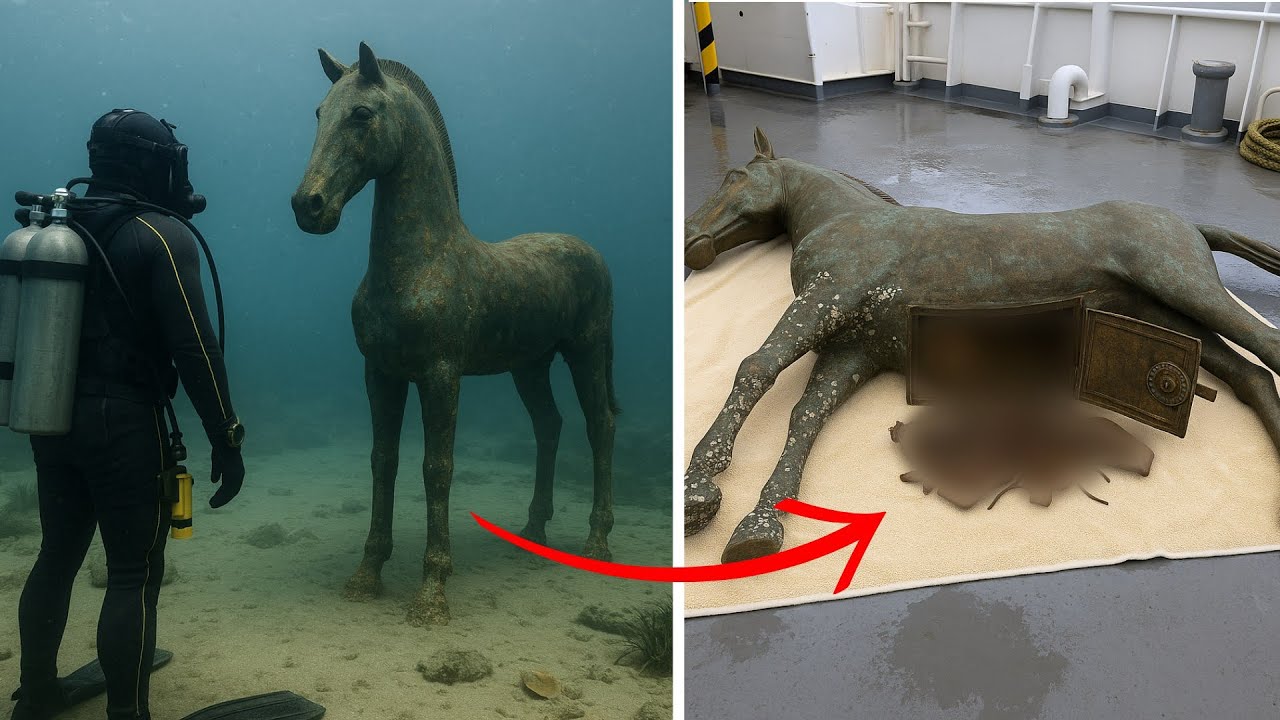[Full Story] Diver Found Horse Statue on Seafloor, Hidden Hatch Held Something Disturbing...