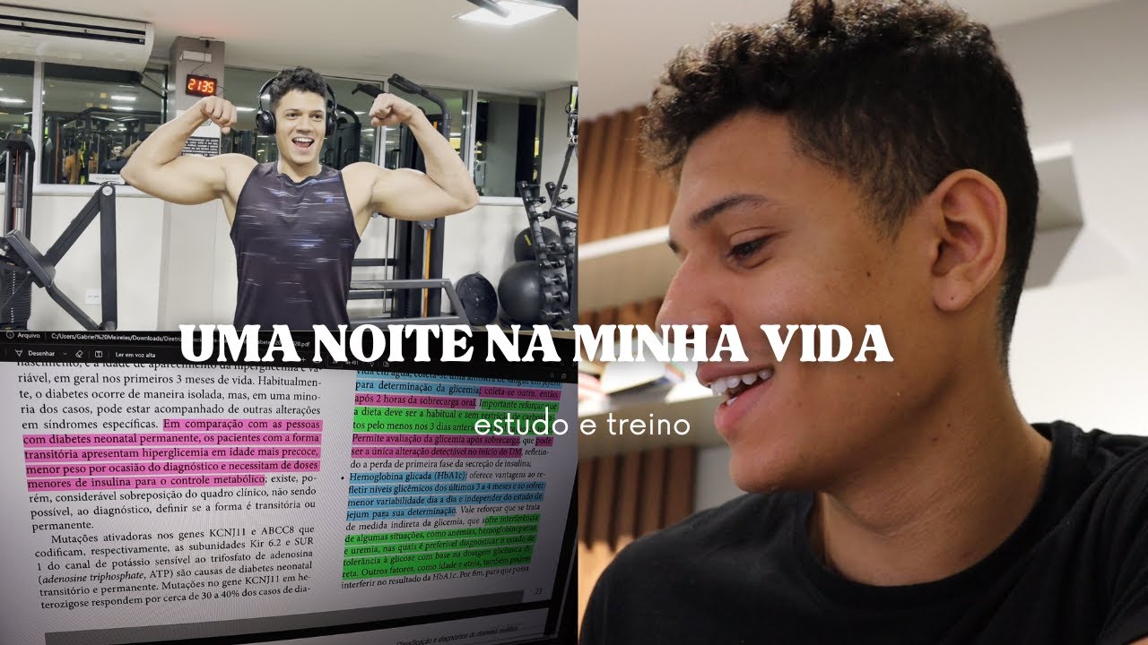Uma noite na minha vida - treino e estudo *rotina realista*