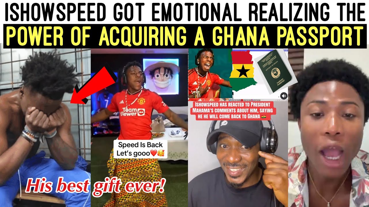 ISHOWSPEED GOT EMOTIONAL 😭 REALIZING THE POWER OF ACQUIRING GHANA 🇬🇭 PASSPORT! 