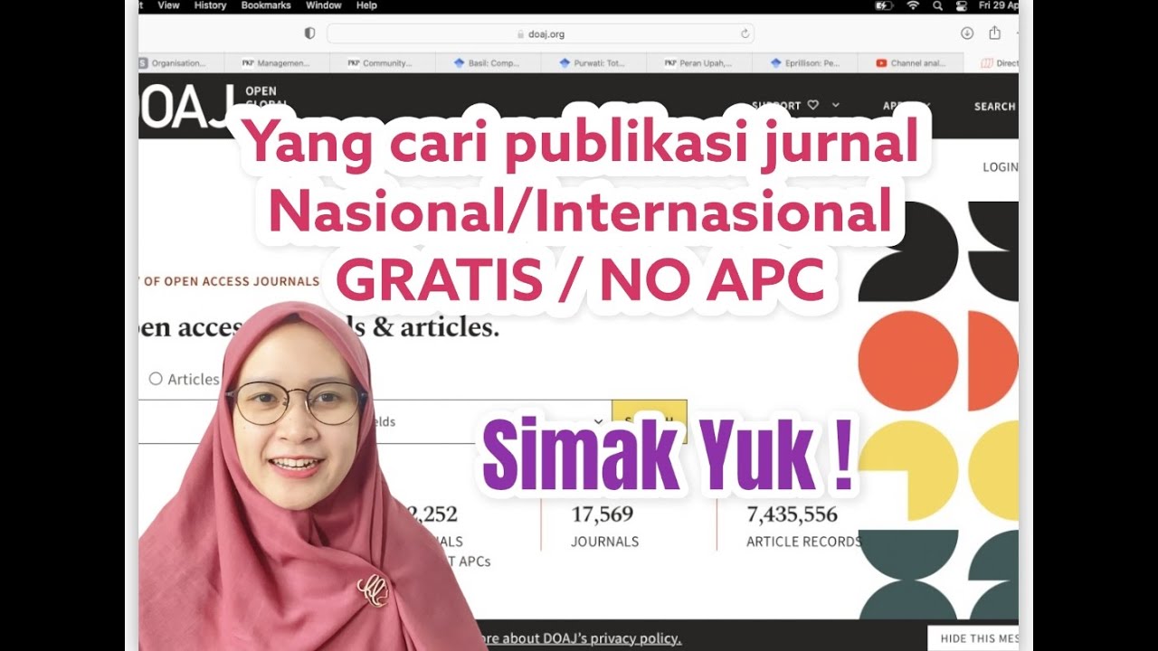 CARA CEPAT TEMUKAN PUBLIKASI JURNAL NASIONAL/INTERNASIONAL GRATIS/ NO APCs DARI DOAJ