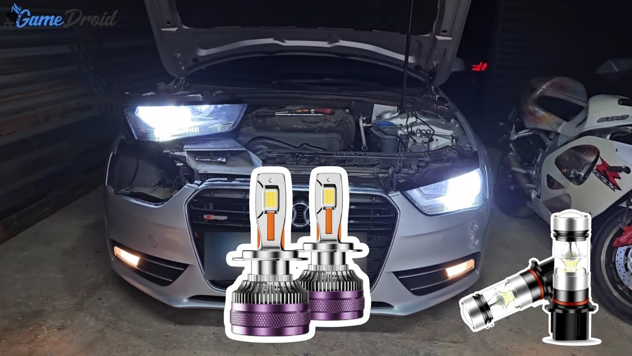 Audi A4 B8.5 Headlight Low and DRL Bulbs Replacement 👨‍🔧 - Halogen to Led Upgrade - Aliexpress