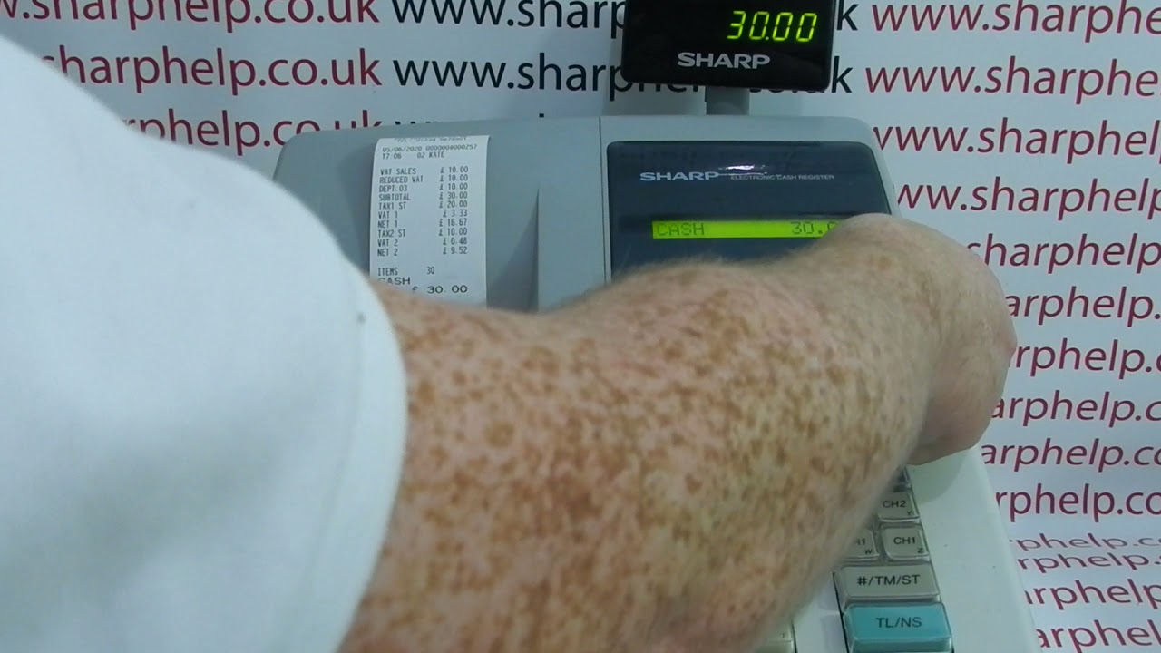 Correcting Cashier Mistakes After Cashing Off Sharp Cash Register XEA203 / XEA206 / XEA20S / XEA506