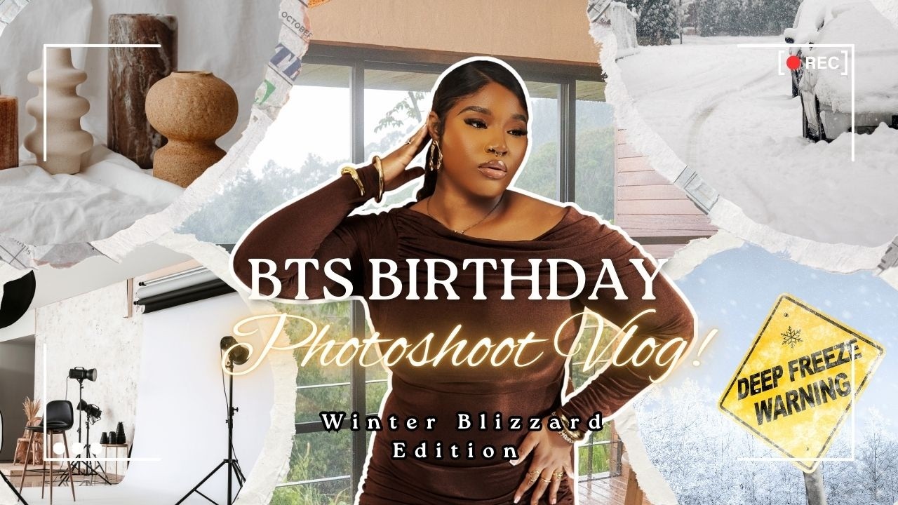 BTS Photoshoot Vlog- Trying to Beat Winter Blizzard Edition 🥶