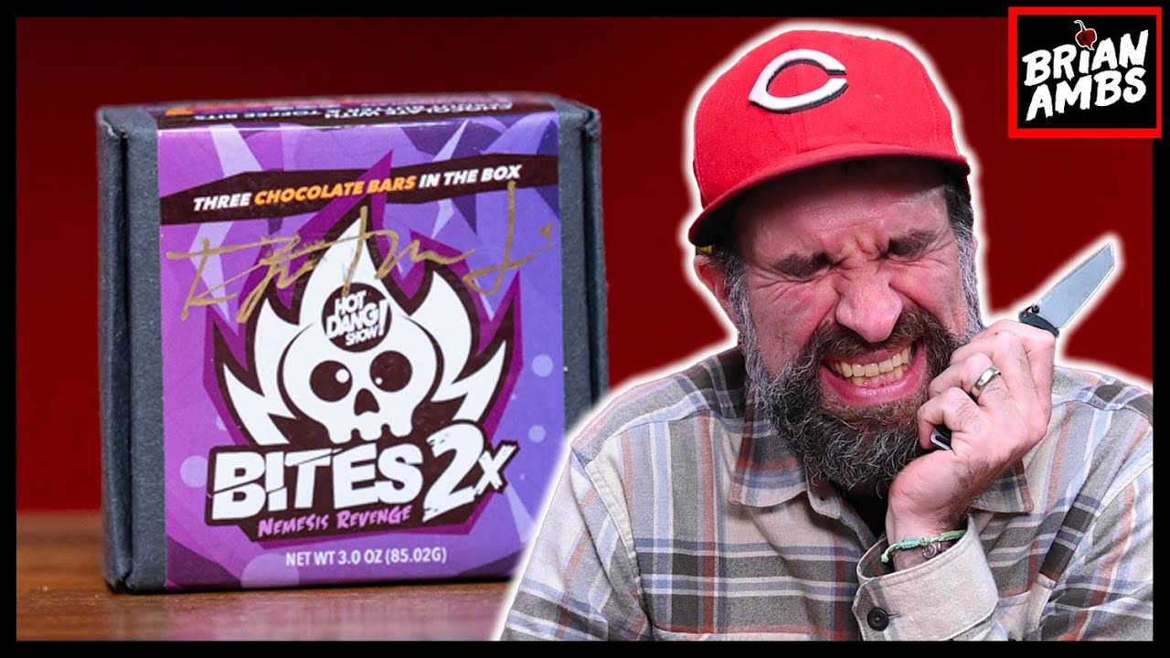 (INSANE!) 9 CAROLINA REAPERS IN ONE BAR OF CHOCOLATE... BITES x 2