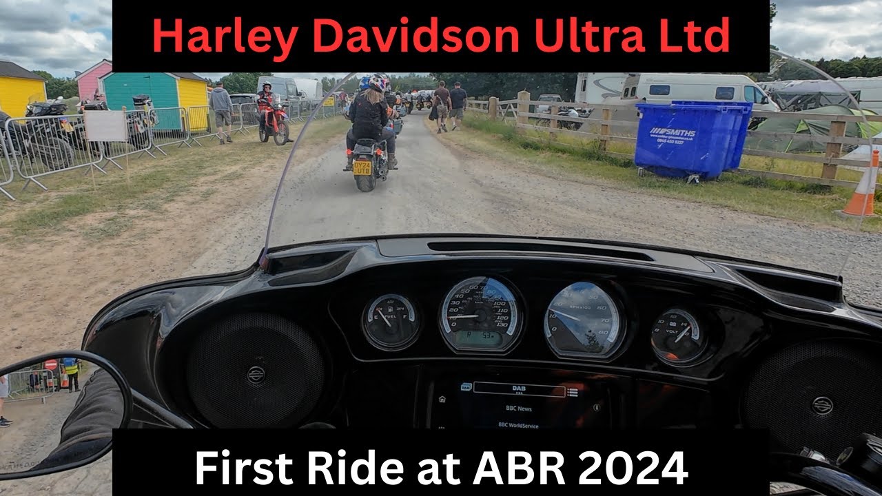 Harley Davidson Ultra Limited First Ride at ABR Festival UK 2024 What a big bike #harleydavidson