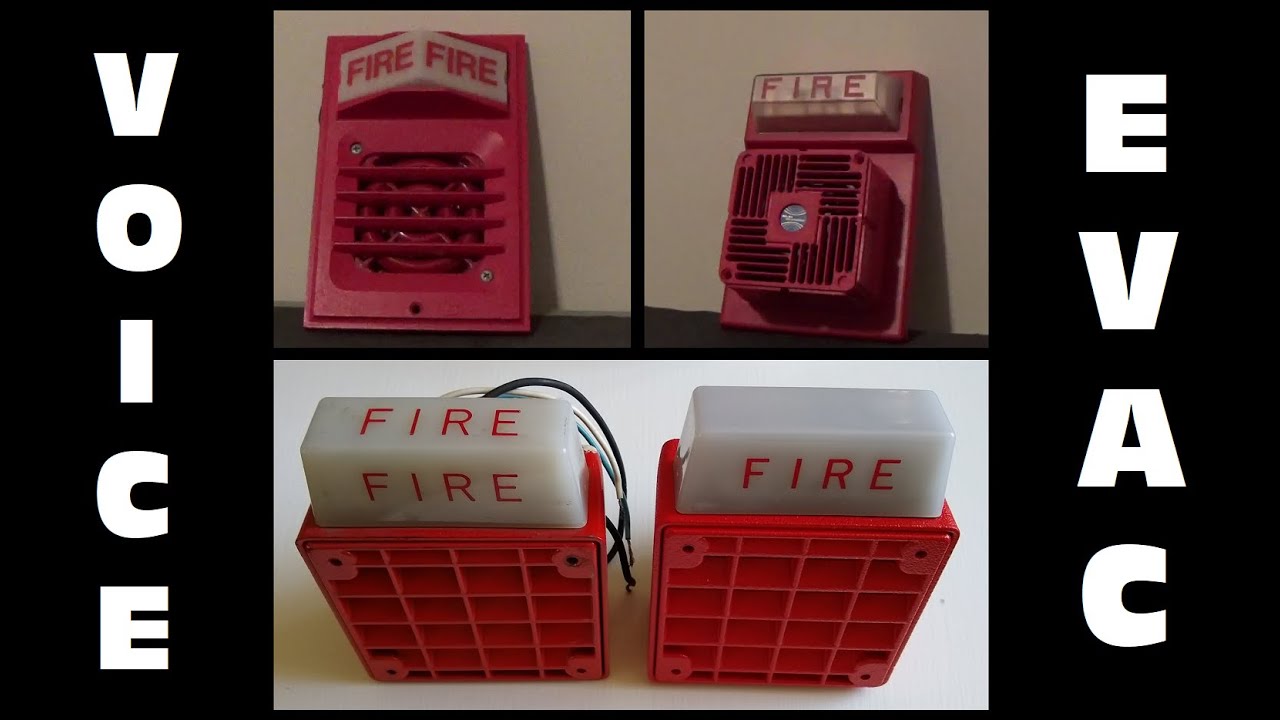 Fire Alarm Compilation - Voice Evac Speakers!