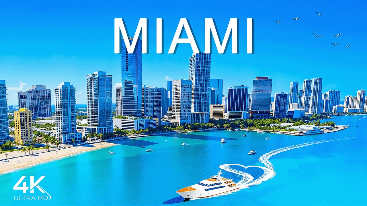 [4K] Miami 🇺🇸 VANVITTIG turkist hav | South Beach, Skyline og Billionaire Coast ✨