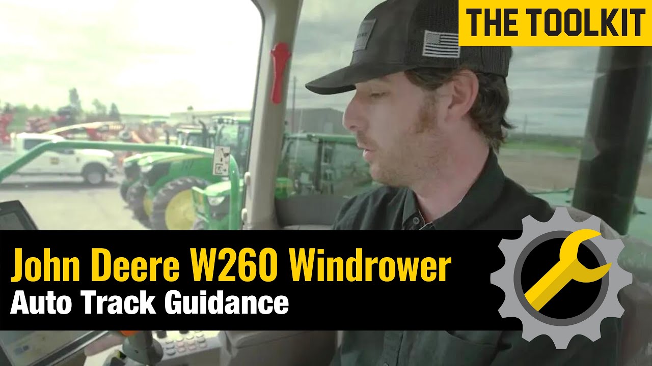 John Deere W260 Windrower - Auto Track Guidance