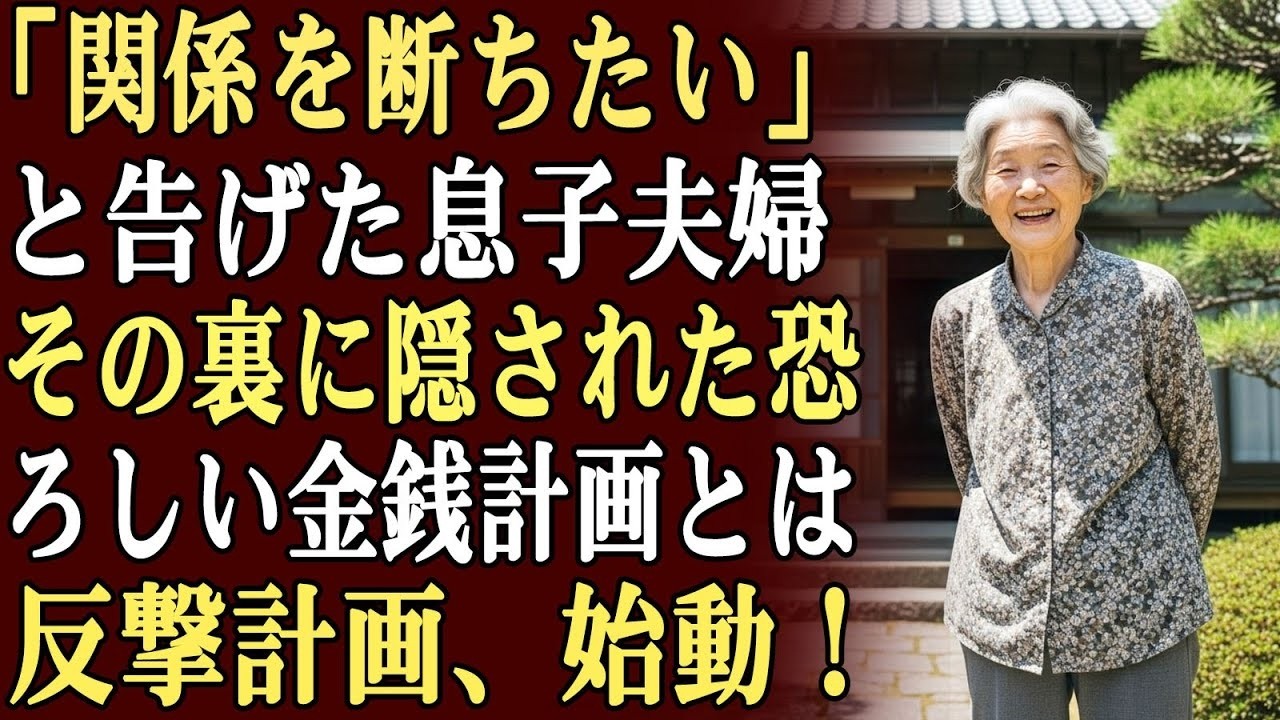息子夫婦は突然家に来て、「関係を断ちたい」と宣言した。彼らにとって私は、ただの“都合のいいATM”であり、私の貯金を奪う計画まで立てていた…私はすぐに関係を断ち、すべての仕送りをやめることに同意した。