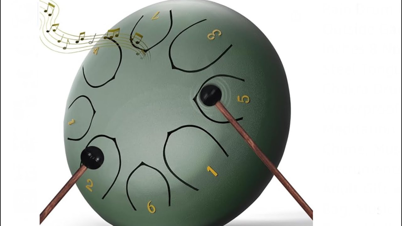 INNOWARMER Rain Drum for Outside Garden, 8 Notes Steel Tongue Chakra Drums