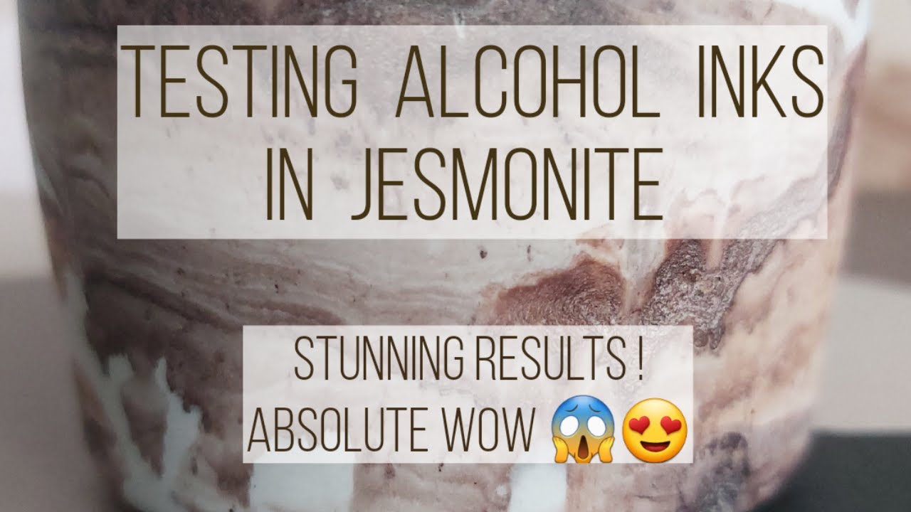 Testing Alcohol Inks in Jesmonite with spectacular results