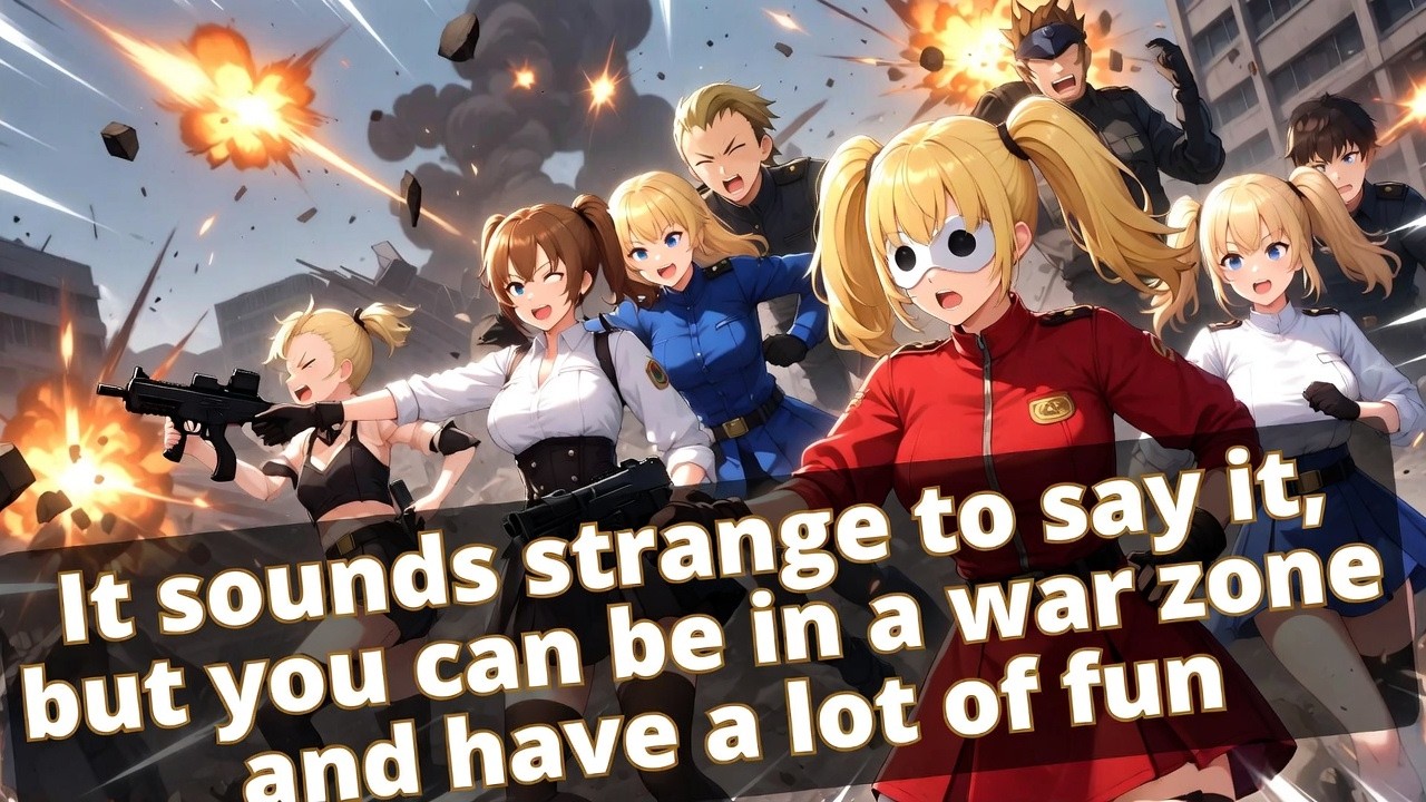 It sounds strange to say it, but you can be in a war zone and have a lot of fun #aivideo #aiartwork