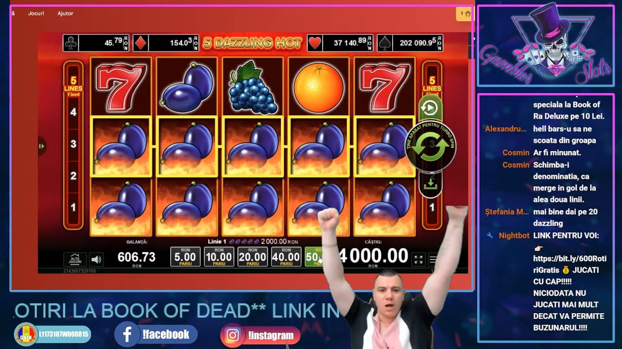 🎰🎰CAND AI 100 LEI BALANTA SI 5 DAZZLING TE SCOATE ELEGANT🎰🎰Pacanele si Distractie LIVE!!💥💥