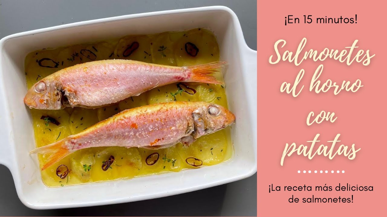 SALMONETES AL HORNO CON PATATAS🐟 Receta Sana y DELICIOSA🤤
