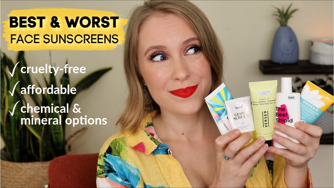 TESTING 6 CRUELTY-FREE FACE SUNSCREENS | Bare Republic, Versed, Derma E, Supergoop Glowscreen