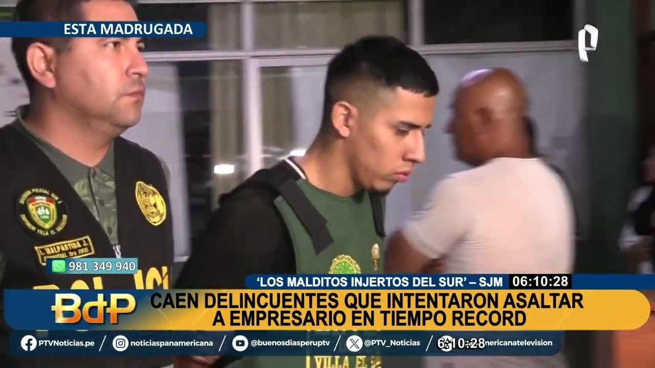 Capturan a delincuentes que intentaron asaltar a empresario en SJM
