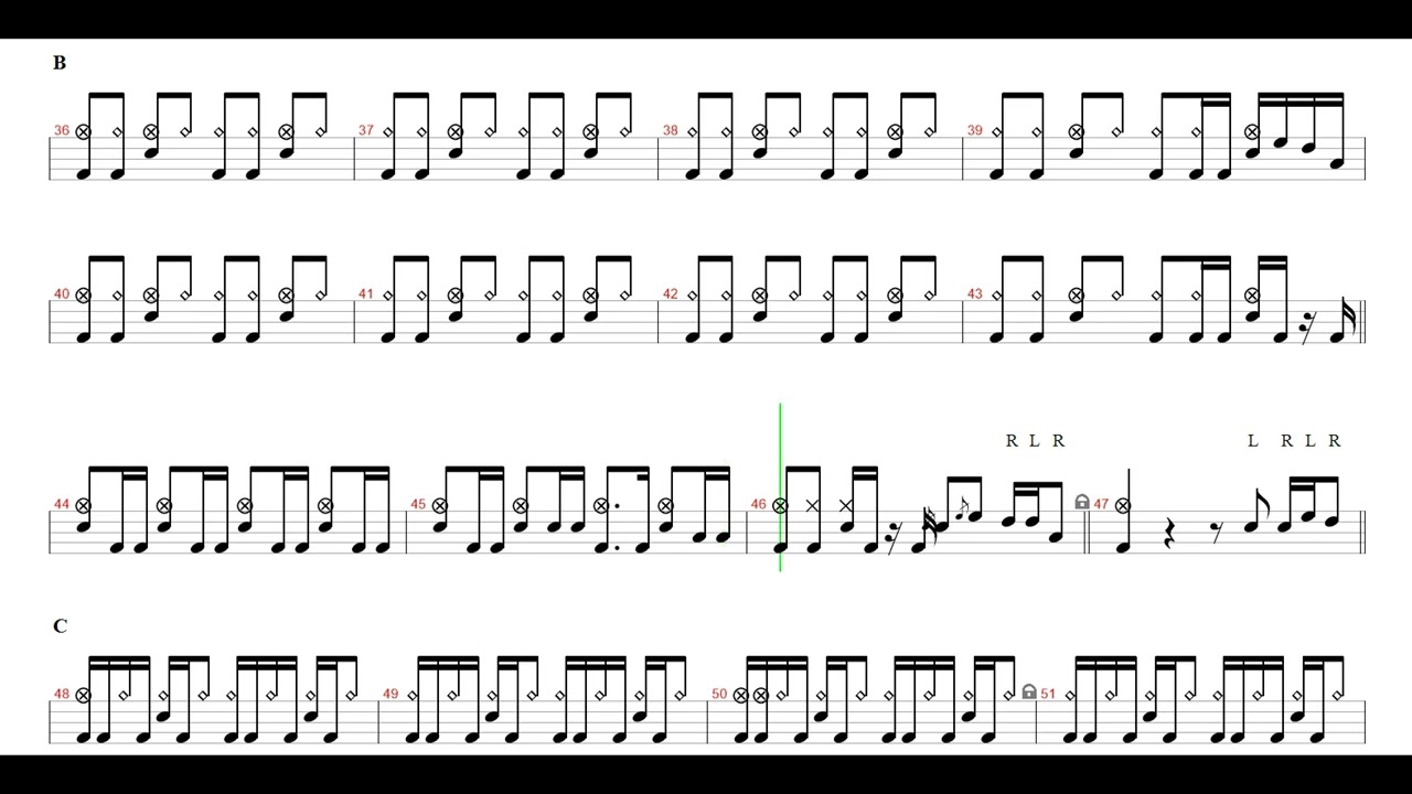 Avenged Sevenfold-Dear God | Drum Score, Drum Sheet Music