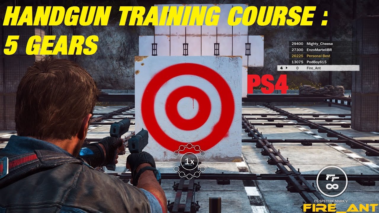 Just Cause 3 - Handgun Training Course 5 Gears