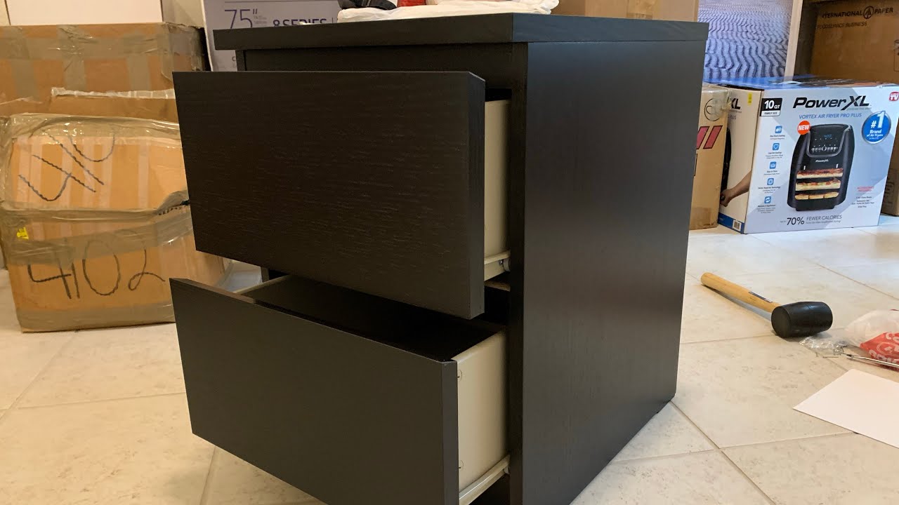 How to assemble IKEA MALM nightstand - detailed