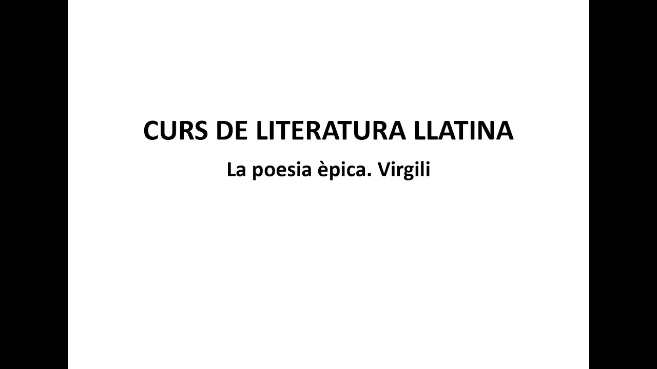 La poesia èpica. Virgili