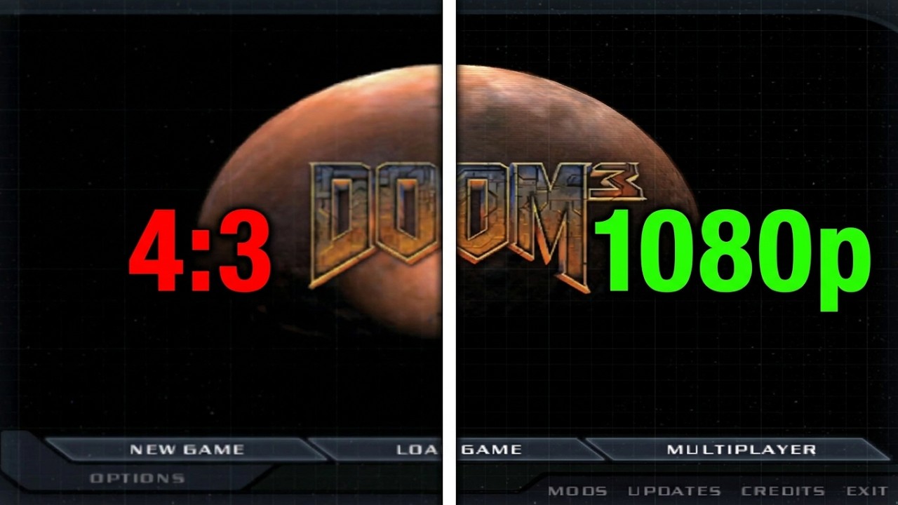 Как поменять разрешение на 1920x1080 | Doom 3