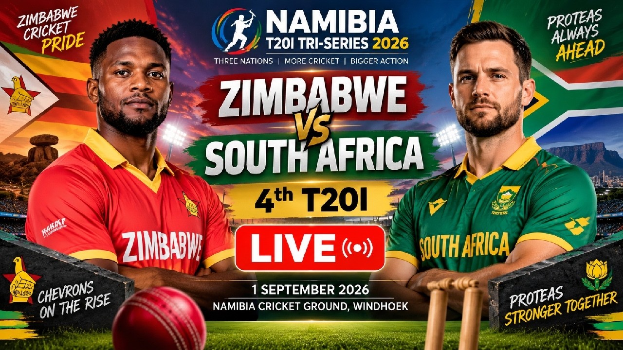 ZIMBABWE VS SOUTH AFRICA 4th T20 live score cricket match