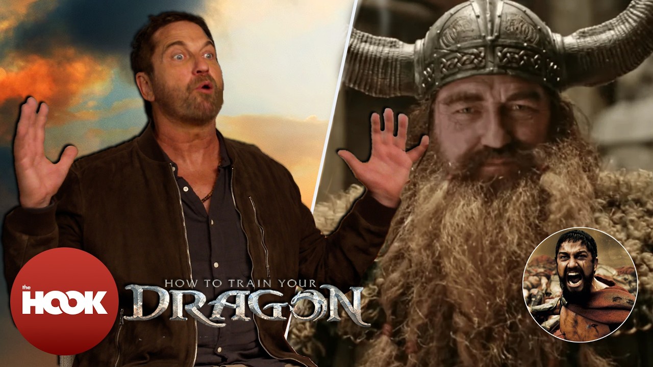 'How To Train Your Dragon's Gerard Butler Still Has Leonidas's Helmet From '300' @TheHookOfficial