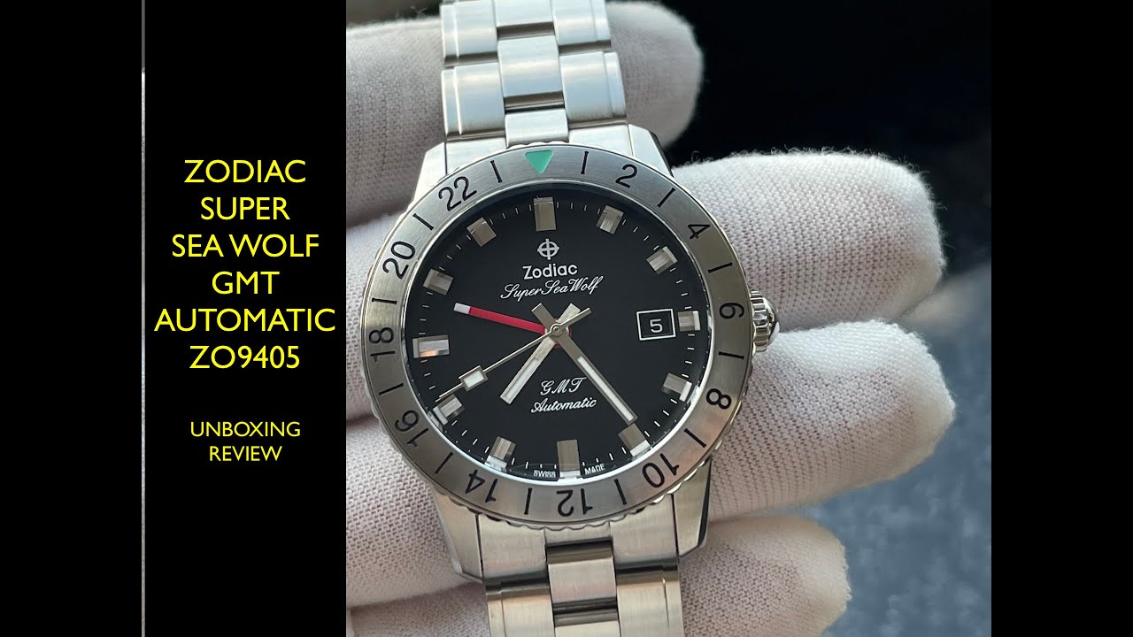 Zodiac Super Sea Wolf Gmt Automatic ZO9405 Watch | Review Valjoux Relogios