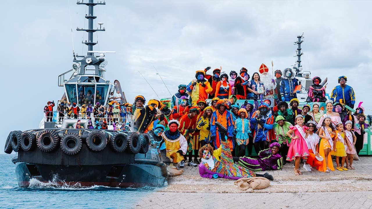 Minister di Cultura a yama Sinterklaas y su Pietnan Bon Bini na Aruba