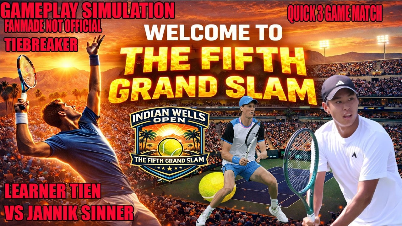 Indian Wells Open | Learner Tien   vs Jannik Sinner     | [12 MAR 2026] | Gameplay Simulation