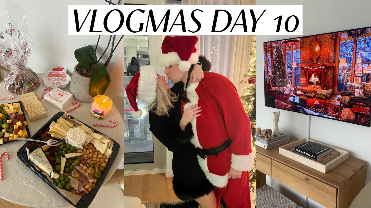 VLOGMAS IN NEW YORK DAY 10: throw a holiday party with me + santacon!