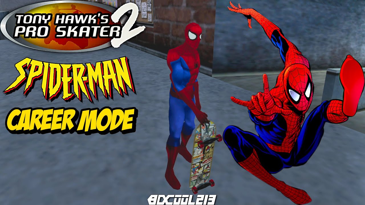 Tony Hawk's Pro Skater 2 Spider-Man Career Mode Gameplay | Dreamcast