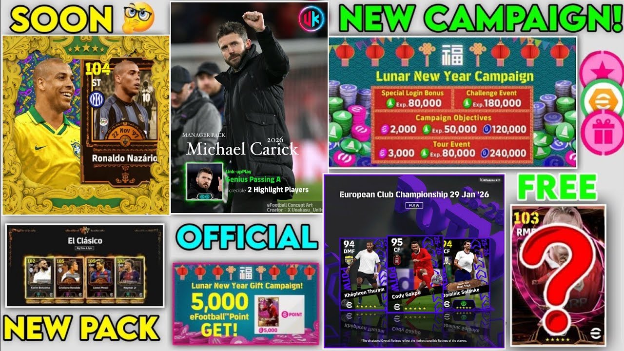 🎁 Thursday Update Leaks! New Campaign + Premium Club Pack + Free Epic & Showtime | eFootball 2026