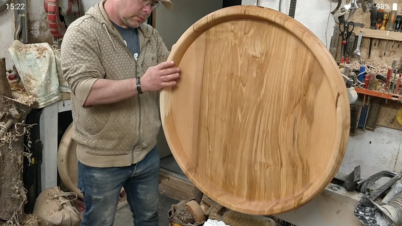 Woodturning - A GIANT Ash wood platter 💪