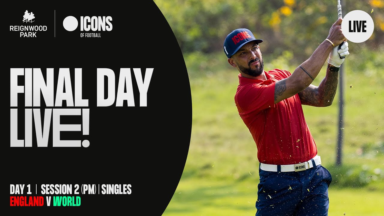 🔴 LIVE Golf -  Icons of Football – Bati, Bulldog, Zola, Shevchenko | Singles ⛳