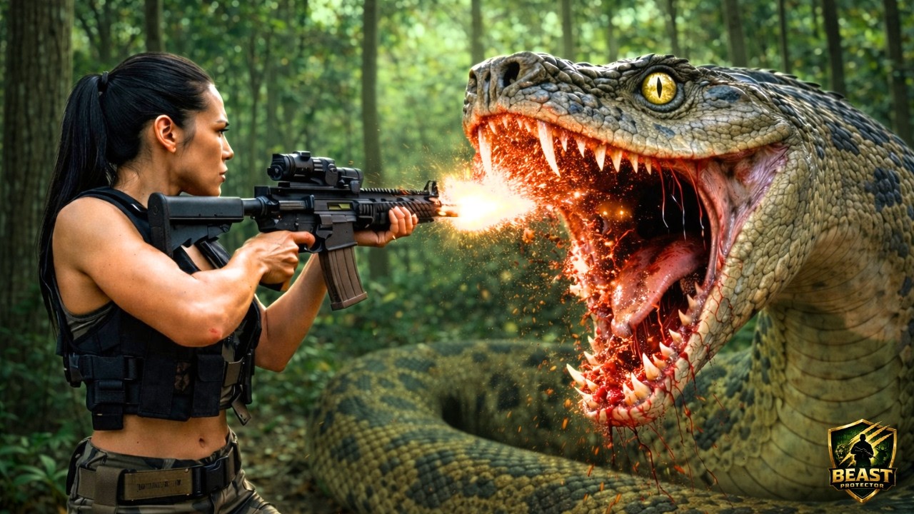Nina Hunting Anaconda - Dangerous Fight