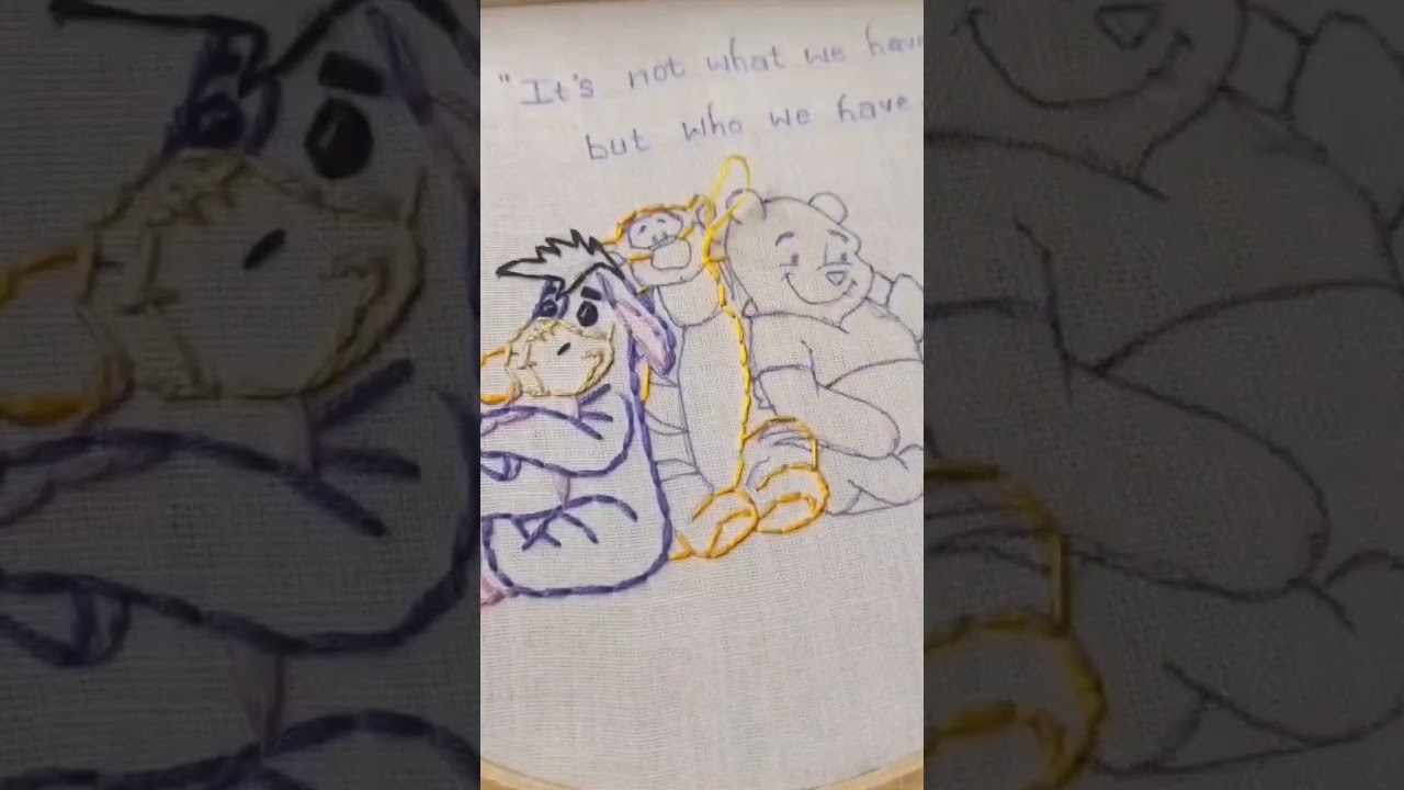 winnie the pooh #shorts #embroidery #art #handmade #diy