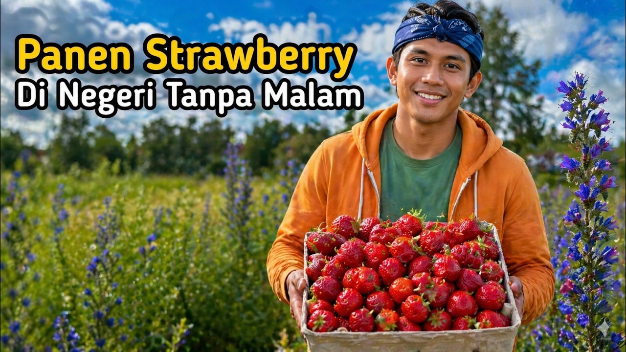 Panen Strawberry di Negeri Tanpa Malam #vlog #youtube #wni