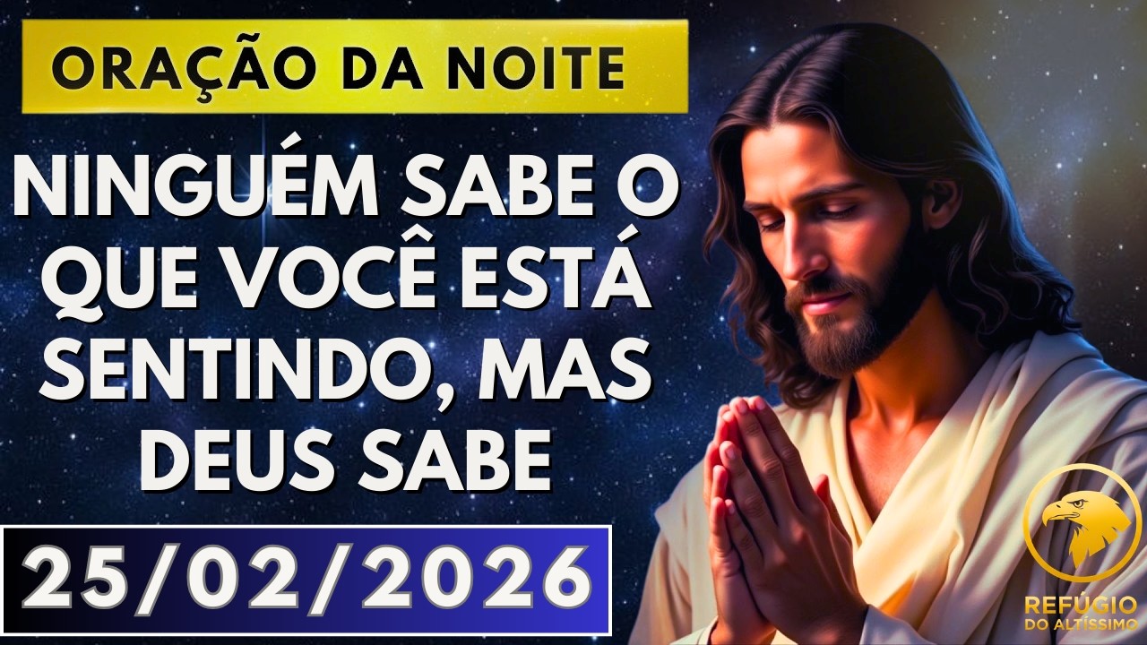 ORAÇÃO DA NOITE 25/02 - Ninguém Sabe o Que Você Está Sentindo, Mas Deus Sabe - Mensagem e Oração