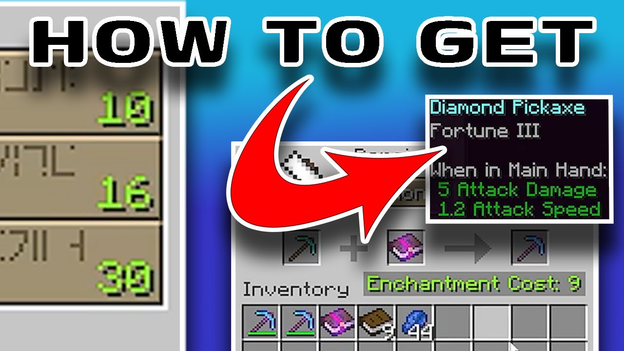 Minecraft &mdash; Как получить зачарование Fortune 3 (два простых способа)