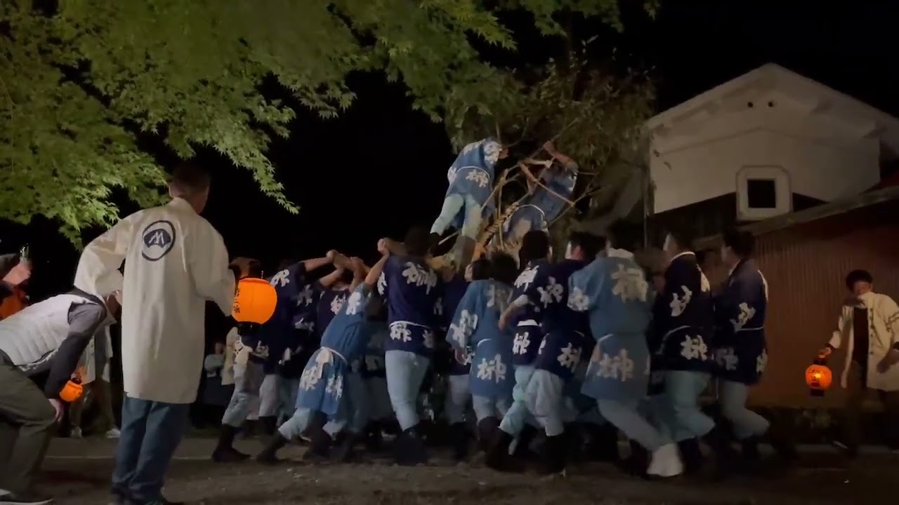 若桜神社前　最終　若桜大祭　榊